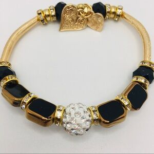 BRACELET CRYSTALS MADE WITH LOVE CHARM!!